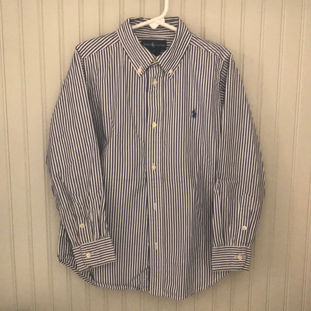 Boys long sleeve, button down shirt